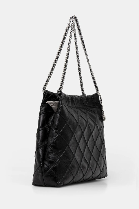 Tory Burch torebka skórzana Fleming kolor czarny 165170-001 - zdjęcie produktu nr 2