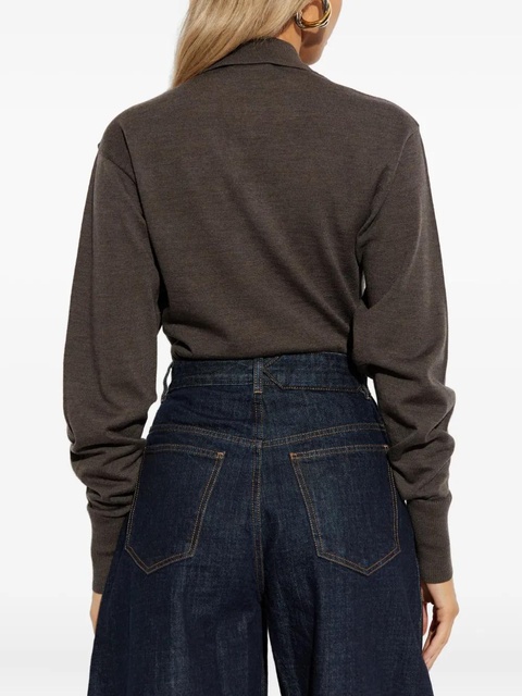 Jacquemus buttoned polo bodysuit - Brown - zdjęcie produktu nr 2