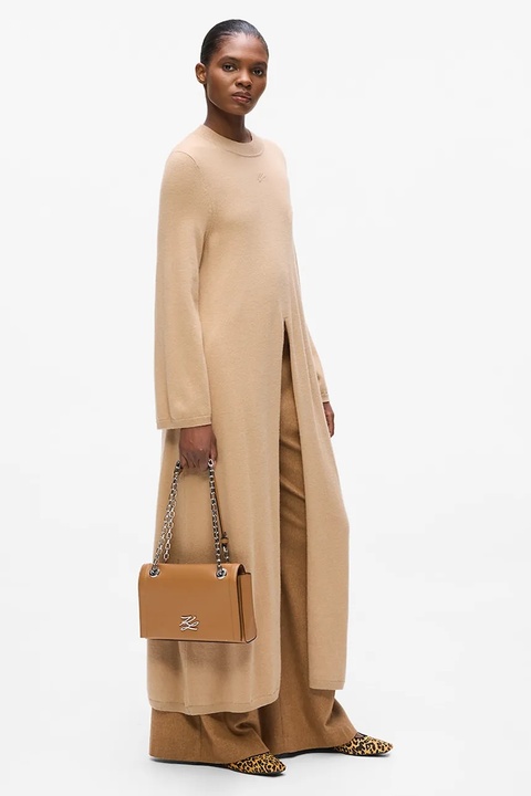 Karl Lagerfeld sweter z wełną damski kolor beżowy A4W18048 - zdjęcie produktu nr 2