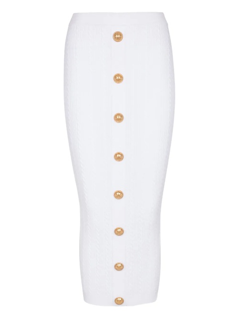 Balmain cable-knit skirt - White - zdjęcie produktu nr 1