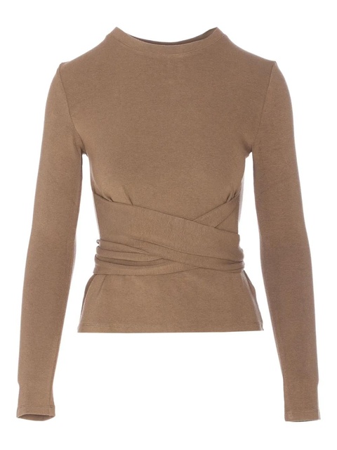 Eleh bow-back T-shirt - Brown - zdjęcie produktu nr 2