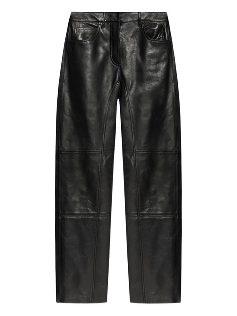 Jil Sander leather trousers - Black - zdjęcie produktu nr 1
