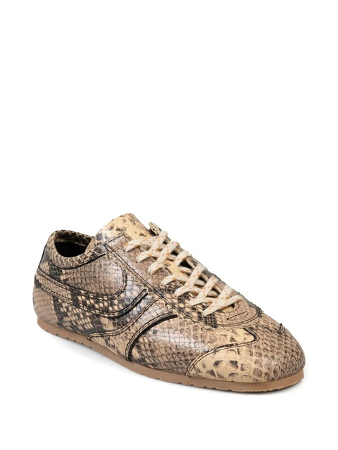 DRIES VAN NOTEN snakeskin-effect leather sneakers - Neutrals - zdjęcie produktu nr 2