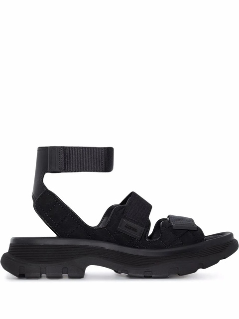 Alexander McQueen Tread flat sandals - Black - zdjęcie produktu nr 1