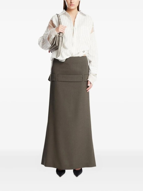 Jean Paul Gaultier pocket-detail long skirt - Green - zdjęcie produktu nr 1