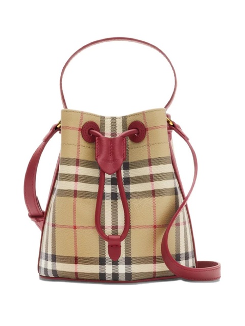Burberry mini check bucket bag - Neutrals - zdjęcie produktu nr 1
