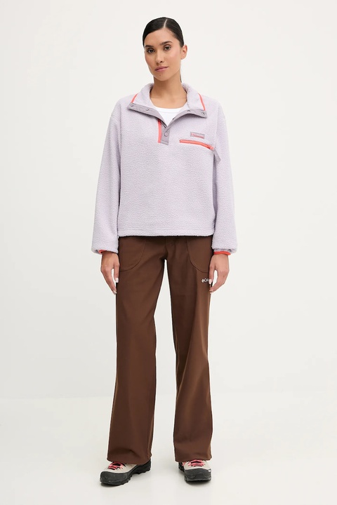 Columbia bluza sportowa Helvetia kolor fioletowy gładka 2092231 - zdjęcie produktu nr 2