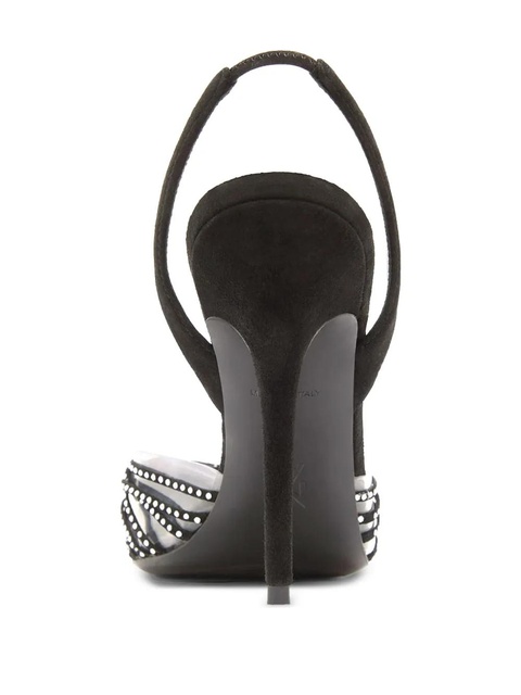 Amina Muaddi Lori beaded slingback pumps - Black - zdjęcie produktu nr 2