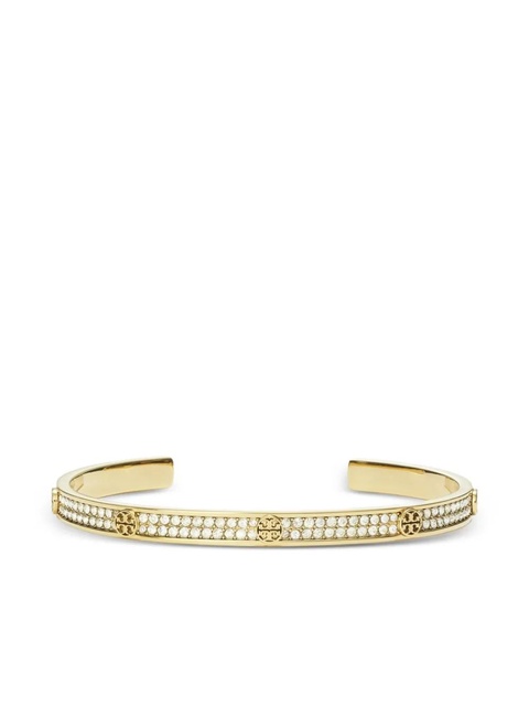 Tory Burch Icon pavé cuff bracelet - Gold - zdjęcie produktu nr 1