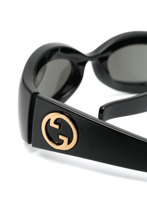 Gucci Eyewear logo square tinted sunglasses - Black - zdjęcie produktu nr 2