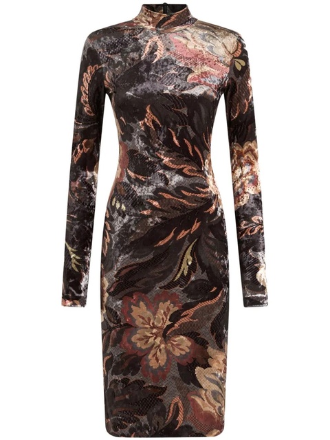 ETRO printed chenille midi dress - Black - zdjęcie produktu nr 1