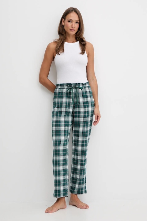 women'secret spodnie piżamowe bawełniane damska kolor zielony bawełniana 3702291 - zdjęcie produktu nr 2