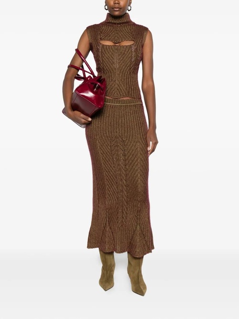 Vivienne Westwood ribbed knit skirt - Gold - zdjęcie produktu nr 1