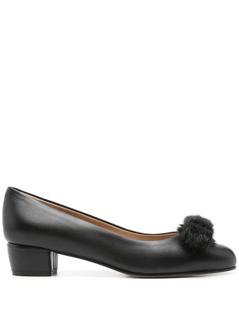 Ferragamo 30mm leather ballet flats - Black - zdjęcie produktu nr 1