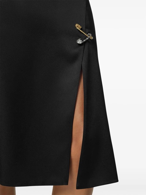 Versace Safety Pin satin midi skirt - Black - zdjęcie produktu nr 2
