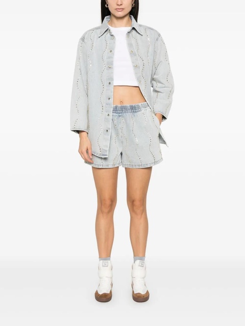 SANDRO rhinestoned shorts - Blue - zdjęcie produktu nr 2