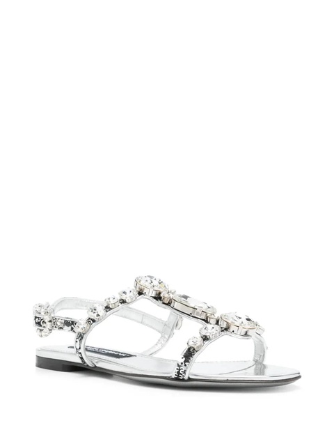 Dolce & Gabbana crystal-embellished sandals - Silver - zdjęcie produktu nr 2