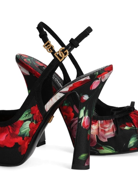 Dolce & Gabbana floral-print pumps - Black - zdjęcie produktu nr 2