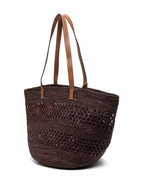 Manebi raffia shoulder bag - Brown - zdjęcie produktu nr 1