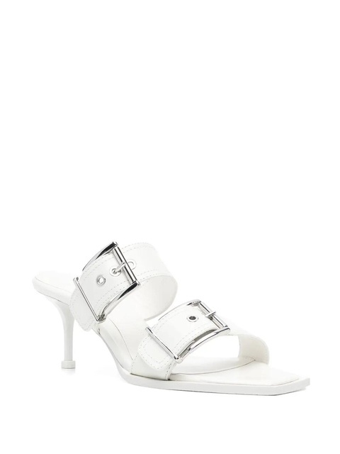 Alexander McQueen 75mm buckled leather sandals - White - zdjęcie produktu nr 1
