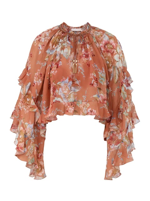 ZIMMERMANN ruffled awakened blouse - Orange - zdjęcie produktu nr 1