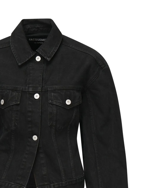 Jacquemus button-fastening denim jacket - Black - zdjęcie produktu nr 2