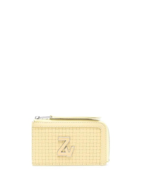 Zadig&Voltaire logo-plaque medium leather wallet - Neutrals - zdjęcie produktu nr 1