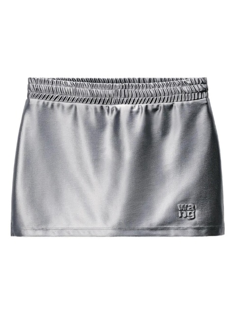 Alexander Wang elasticated-waistband satin skirt - Silver - zdjęcie produktu nr 1