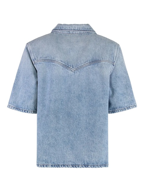 GANNI flap-pocket denim shirt - Blue - zdjęcie produktu nr 1
