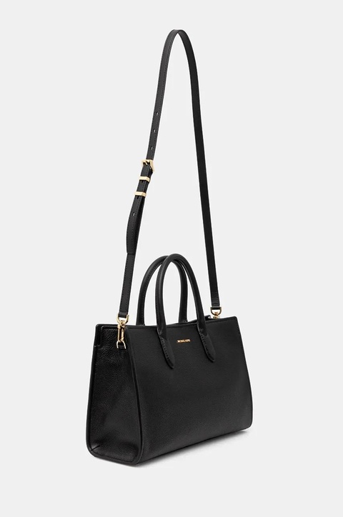 MICHAEL Michael Kors torebka skórzana kolor czarny 30F4GETS2L - zdjęcie produktu nr 1