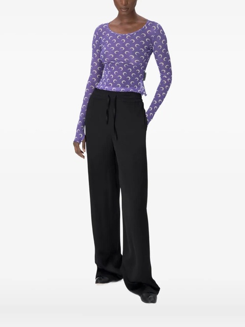 Marine Serre Moon mesh second-skin top - Purple - zdjęcie produktu nr 1