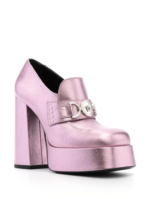 Versace Aevitas 125mm metallic-effect platform pumps - Pink - zdjęcie produktu nr 2
