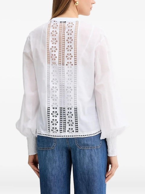 Charo Ruiz Ibiza broderie-anglaise balloon-sleeve top - White - zdjęcie produktu nr 1