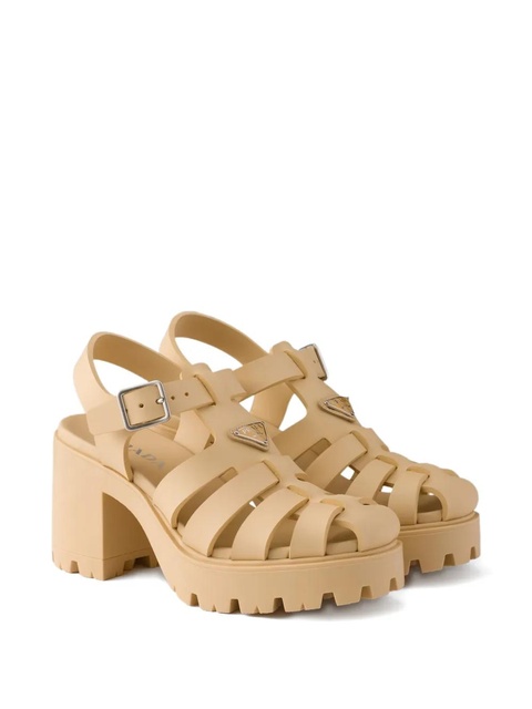 Prada metal buckle platform sandals - Neutrals - zdjęcie produktu nr 1