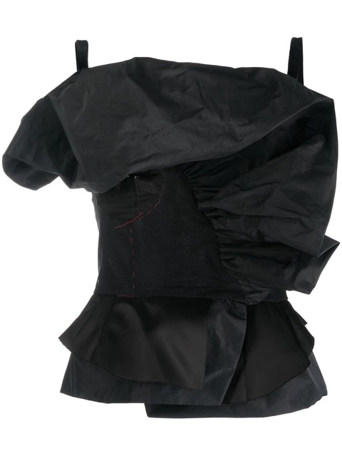 Maison Margiela sleeveless ruffled top - Black - zdjęcie produktu nr 1