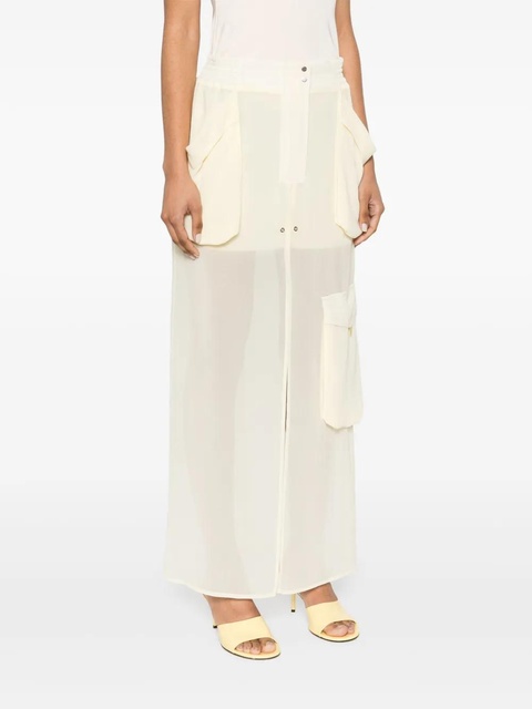 PINKO layered-design midi skirt - Yellow - zdjęcie produktu nr 2