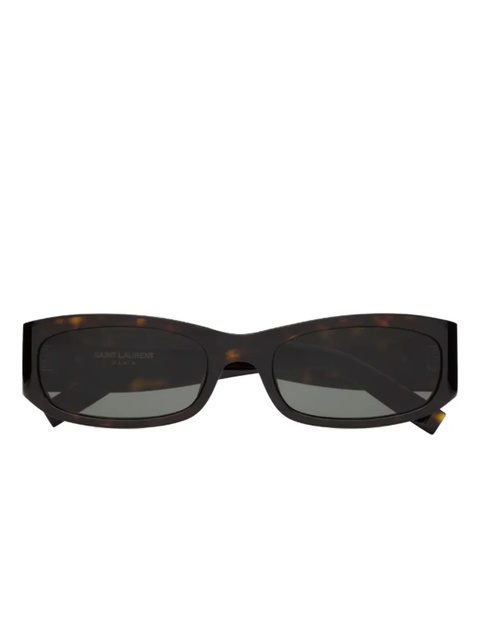 Saint Laurent Eyewear SL M152 tortoiseshell rectangle sunglasses - Brown - zdjęcie produktu nr 1