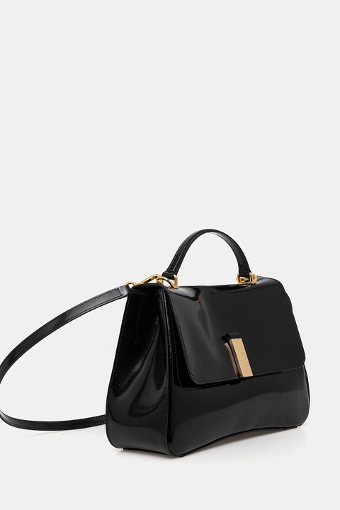 Pollini torebka skórzana kolor czarny PC4417PP0N QB1 - zdjęcie produktu nr 2