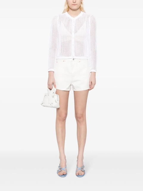 Alexander Wang high-waisted logo cut-out shorts - White - zdjęcie produktu nr 2