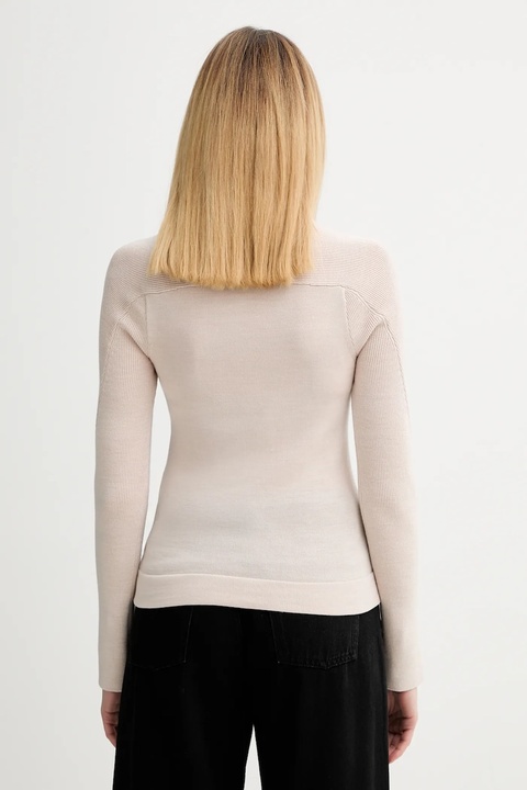 G-Star sweter wełniany 0 damski kolor beżowy lekki D27712.B692 - zdjęcie produktu nr 2