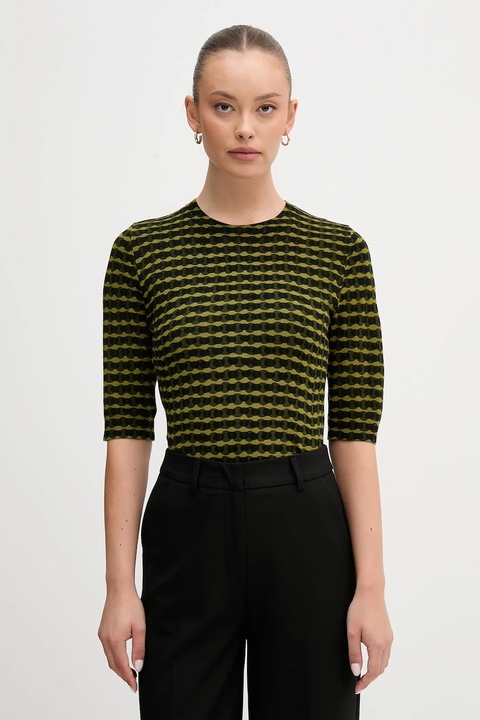 United Colors of Benetton sweter damski kolor zielony lekki 12F3D10EE - zdjęcie produktu nr 1