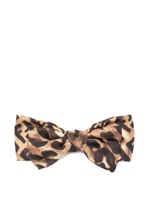 FENDI leopard print bow hair accessory - Brown - zdjęcie produktu nr 1