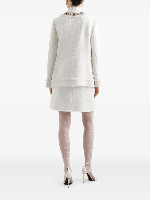 Dolce & Gabbana DNA single-breasted tweed jacket - White - zdjęcie produktu nr 2
