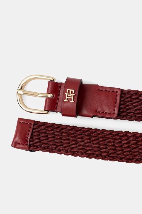 Tommy Hilfiger pasek damski kolor bordowy AW0AW17973 - zdjęcie produktu nr 2