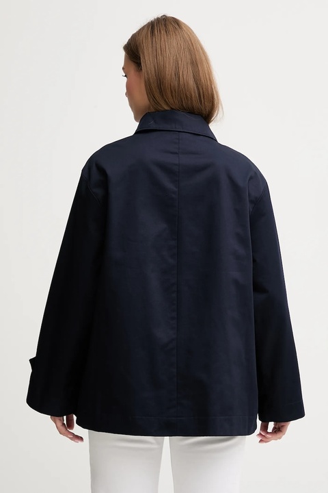 United Colors of Benetton kurtka bawełniana kolor granatowy przejściowa oversize 2QJYDN07Y - zdjęcie produktu nr 2