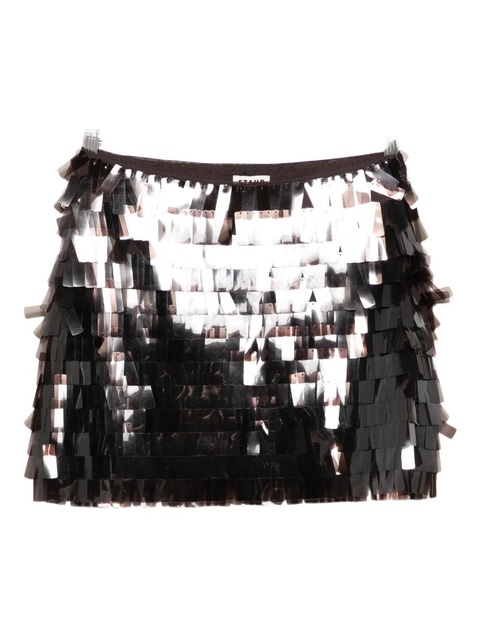STAUD Max sequin-embellished mini skirt - Brown - zdjęcie produktu nr 1