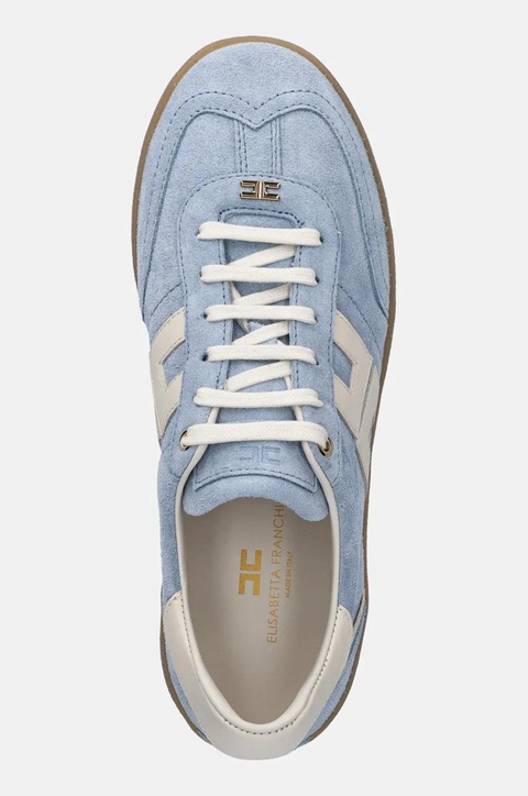 Elisabetta Franchi sneakersy zamszowe damskie kolor niebieski SA51G51E2 - zdjęcie produktu nr 2