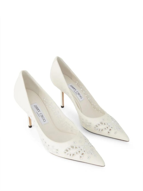 Jimmy Choo 85mm Love embroidery heeled pumps - White - zdjęcie produktu nr 2