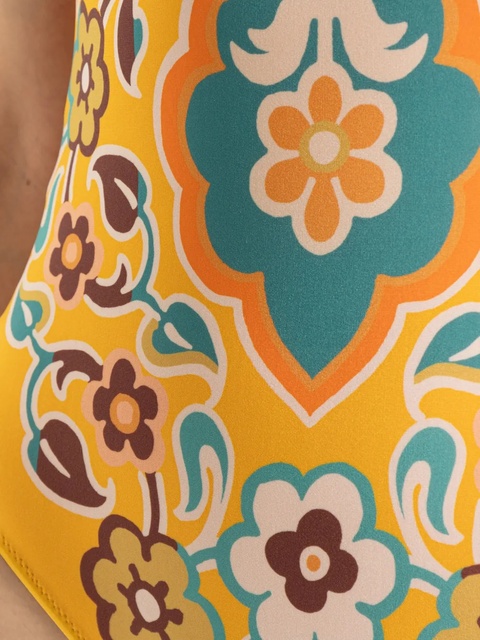 ETRO floral-print swimsuit - Yellow - zdjęcie produktu nr 2