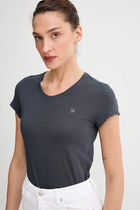 G-Star Raw t-shirt bawełniany damski kolor szary D24533-4107 - zdjęcie produktu nr 2